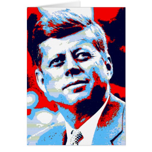 Pop Art JFK John F. Kennedy Red Blue Cards (Front)