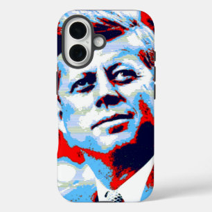 Pop Art JFK John F. Kennedy Red Blue iPhone 16 Case