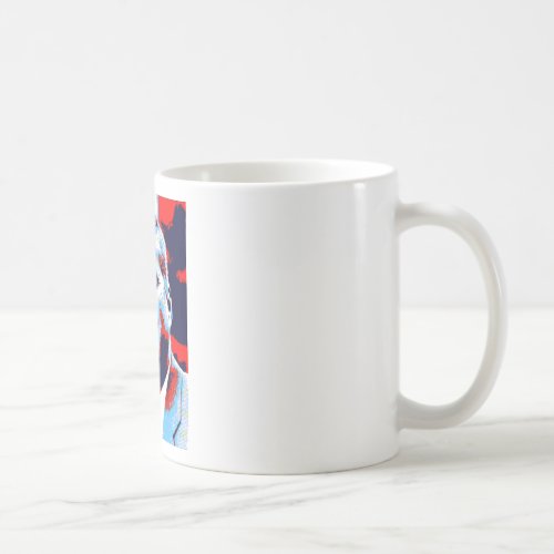 Pop Art JFK John F Kennedy Red Blue Coffee Mug