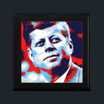Pop Art JFK John F. Kennedy Red Blue Gift Box<br><div class="desc">Red,  Blue & White Former American President John F. Kennedy Pop Art Digital Image - American History and Politics Artworks</div>