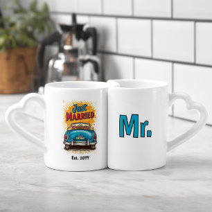 Pop Art Just Married Couple  Coffee Mug Set