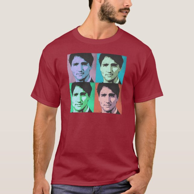 Pop Art Justin Trudeau - Full Size 2-.png T-Shirt (Front)
