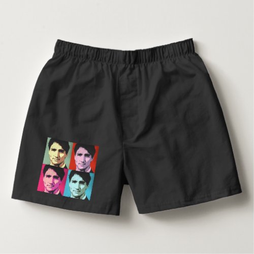Pop Art Justin Trudeau _ Full Size _png Boxers