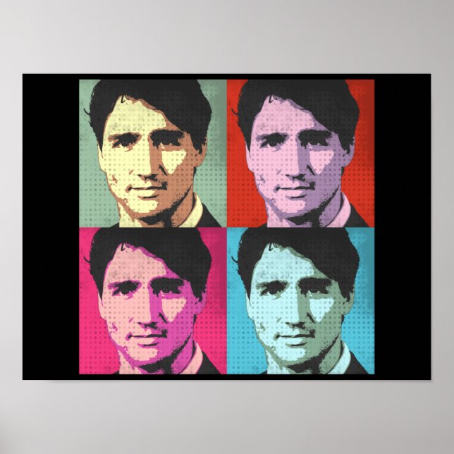 Pop Art Justin Trudeau - Full Size -.png Poster (Front)
