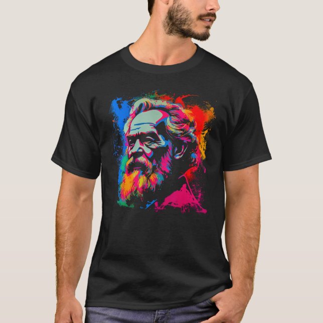 Pop Art Karl Marx German Philosopher T-Shirt (Front)