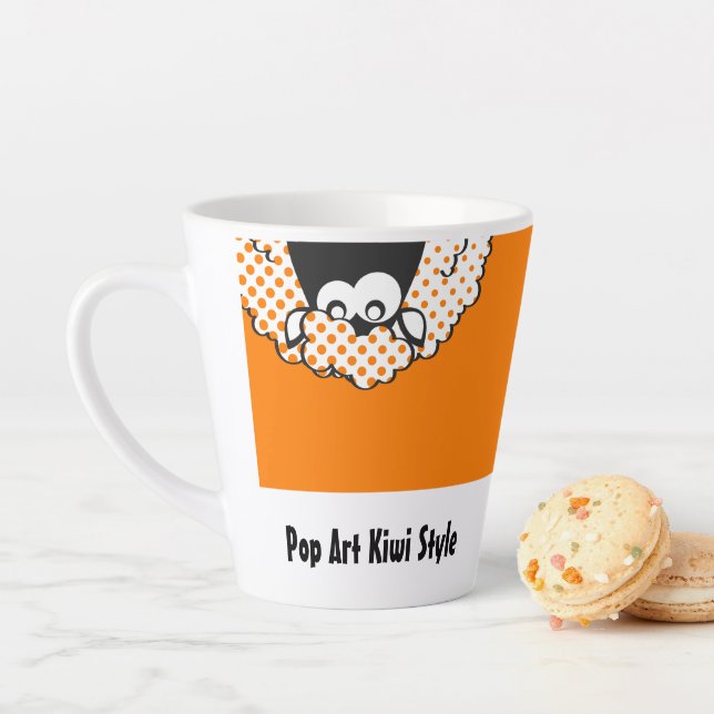 Pop Art Kiwi style Latte Mug (In Situ)
