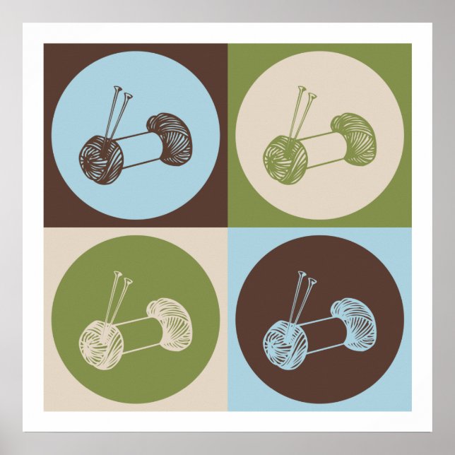 Pop Art Knitting Poster (Front)