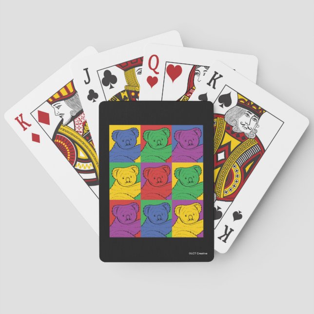 Pop Art Koala Poker Cards (Back)