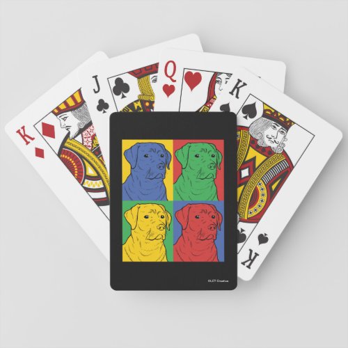 Pop Art Labrador Retriever Poker Cards