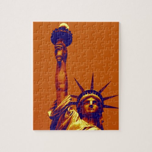 Pop Art Lady Liberty Jigsaw Puzzle