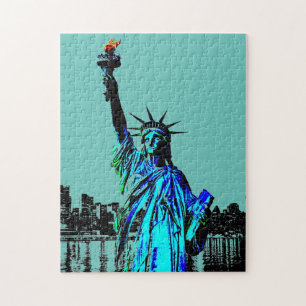Pop Art Lady Liberty Jigsaw Puzzle