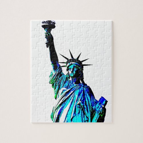 Pop Art Lady Liberty Jigsaw Puzzle