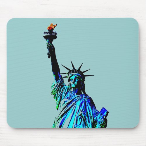 Pop Art Lady Liberty Mouse Pad