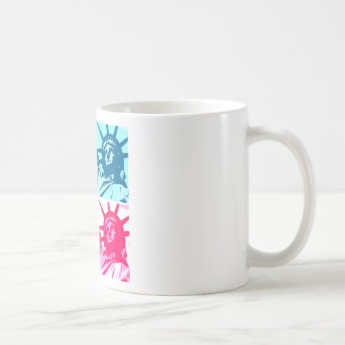 Pop Art Lady Liberty New York City Coffee Mug