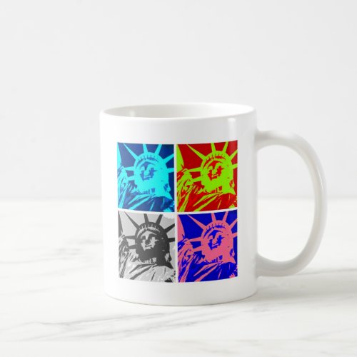 Pop Art Lady Liberty New York City Coffee Mug