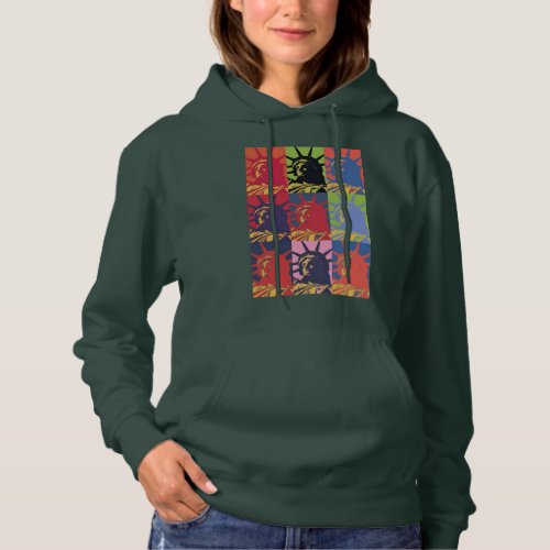 Pop Art Lady Liberty New York City Hoodie