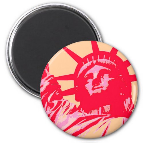 Pop Art Lady Liberty New York City Magnet