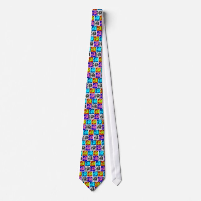 Pop Art Lady Liberty New York City Neck Tie (Front)