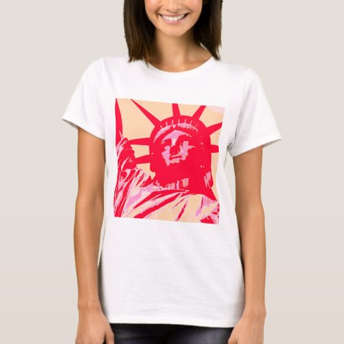 Pop Art Lady Liberty New York City T_Shirt