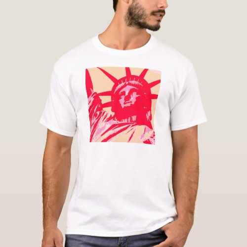 Pop Art Lady Liberty New York City T_Shirt