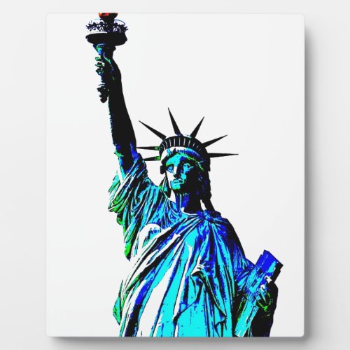 Pop Art Lady Liberty Plaque