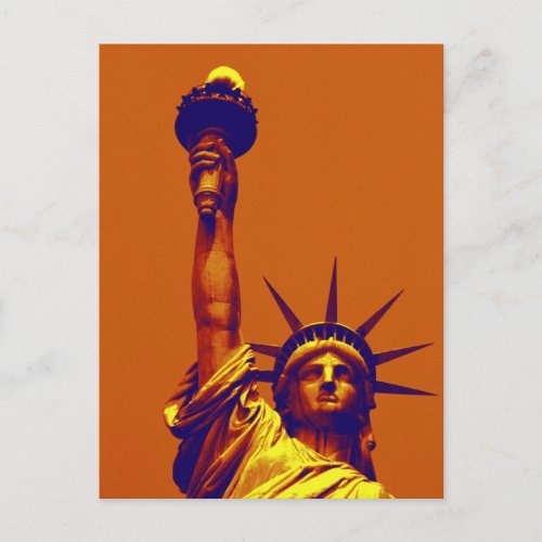 Pop Art Lady Liberty Postcard