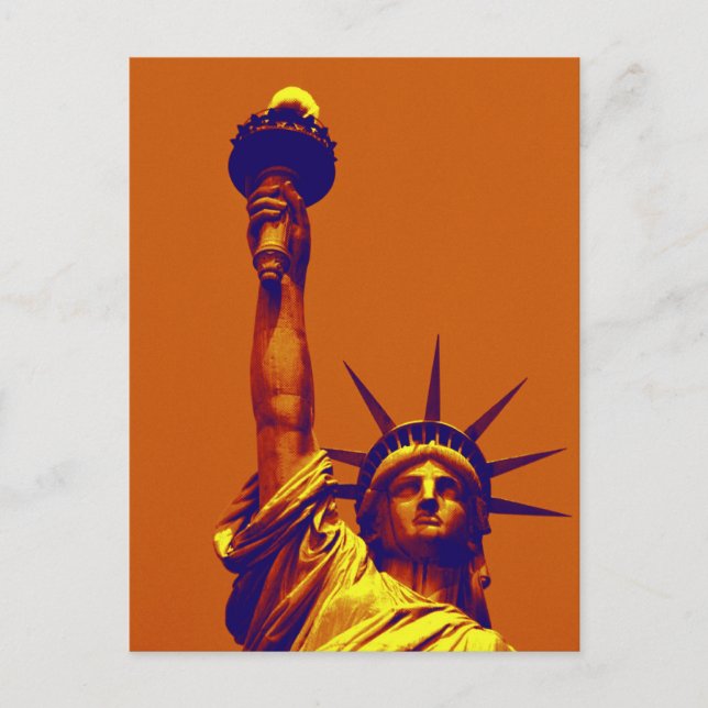 Pop Art Lady Liberty Postcard (Front)