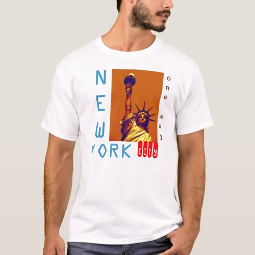 Pop Art Lady Liberty T_Shirt