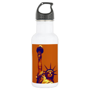 Pop Art Lady Liberty Water Bottle