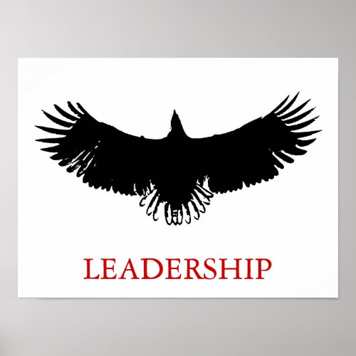 Pop Art Leadership Eagle Landing Poster