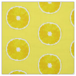 Pop Art Lemon Slices - soft yellow Fabric