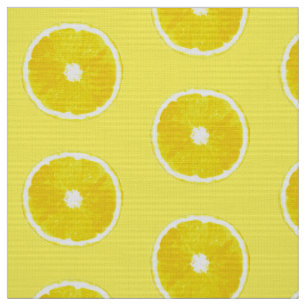 Pop Art Lemon Slices - soft yellow Fabric