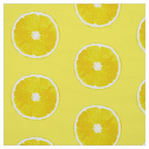 Pop Art Lemon Slices - soft yellow Fabric