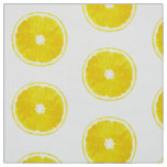 Pop Art Lemon Slices - white background Fabric