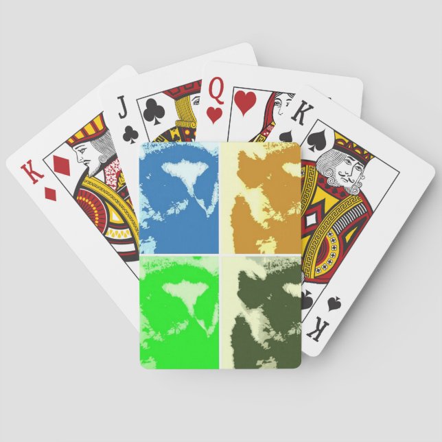 Pop Art Lemurs Poker Cards (Back)