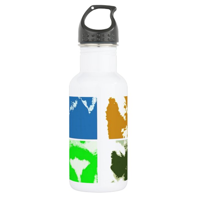 Pop Art Lemurs Water Bottle (Front)