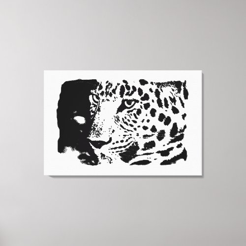 Pop Art Leopard Wrapped Canvas