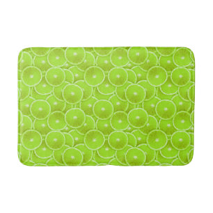 Pop Art Lime Slices Bathroom Mat