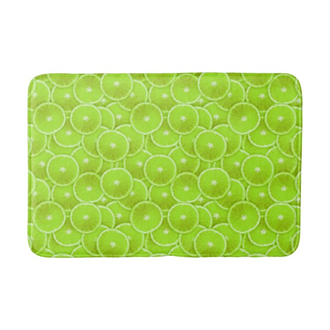 Pop Art Lime Slices Bathroom Mat (Front)