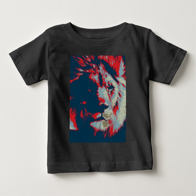 Pop Art Lion Baby T-Shirt (Front)