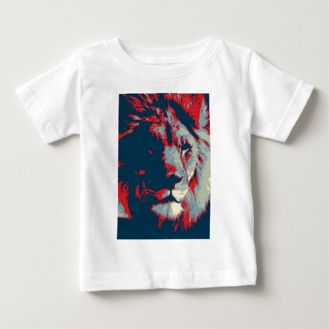 Pop Art Lion Baby T-Shirt (Front)