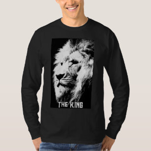 Pop Art Lion Elegant Modern Black And White Men's T-Shirt