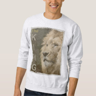 Pop Art Lion Head The King Modern Elegant Mens Sweatshirt
