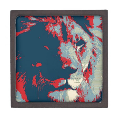Pop Art Lion Jewelry Box