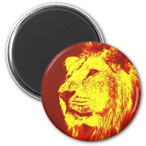 Pop Art Lion Magnet