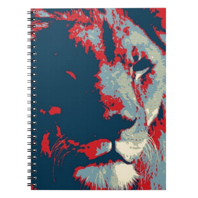 Pop Art Lion Notebook (Front)