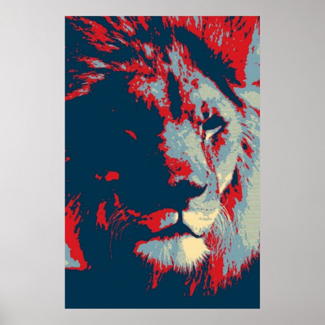 Pop Art Lion Poster (Front)
