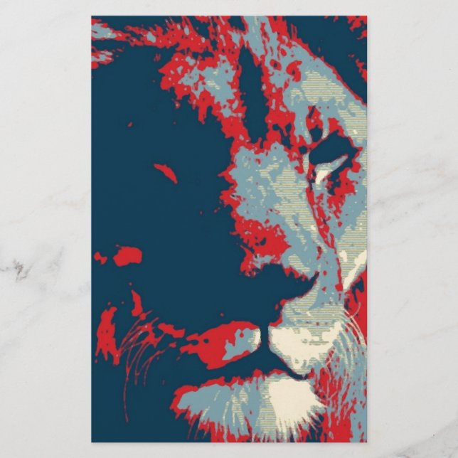 Pop Art Lion Stationery (Front)