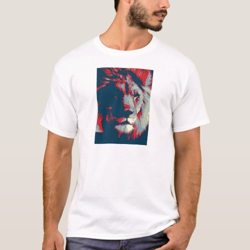 Pop Art Lion T_Shirt