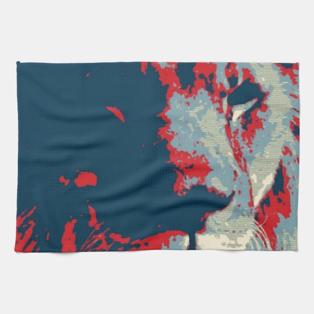 Pop Art Lion Towel (Horizontal)